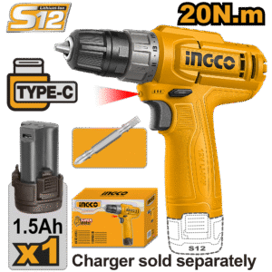 S12 20nm Cordless drill (cdli12456) 50,000 frw