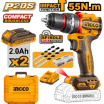 P20S/20V Lithium-Ion Compact Brushless Cordless Impact Drill ING-COR (130,000 FRW)